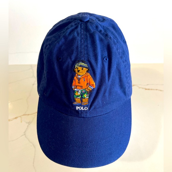 Vintage polo Ralph Lauren bear hat snowbeach USA p-winggraphic